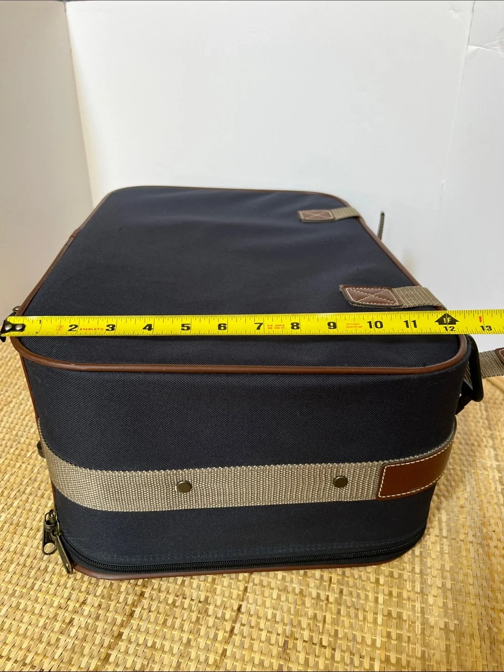 Ricardo Beverly Hills vintage 80s rolling carry-on luggage suitcase navy brown